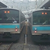 JR奈良線　２つの205系並び