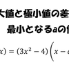 【東京大学1998年】関数の極大値と極小値の差が最小となる条件