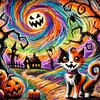 ハロウィンの呪われた畑にいる三毛猫Ⅳ