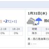 今週の天気　あんまり良くないな