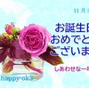 11月3日　お誕生日おめでとうございます！