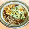 立ち喰いそば 鈴しげ（亀有）ゲソ天そば＋明日葉天