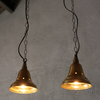 USAヴィンテージインダストリアルブラスシェードペンダントライト｜真鍮製山型電傘吊下げ照明 BRASS PENDANT LAMPS [WPL-23-019]