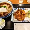 そば処 豊洲 富士見屋@豊洲市場（桜えびと長葱のかき揚げそば（冷）（大盛）＋ブロッコリー天）