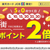 【楽天カード】2025年6月　\　JCBポイント2倍　/　