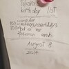 宝くんの誕生日プレゼントリスト。