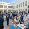 福吉中学校餅つき、終了
