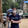太陽光温水器の日本エコルさんに現場を見てもらった。