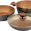 長期間焦げ付かないとレビューで評判 フレーバーストーン 鍋フライパン 4点セット ブロンズゴールド