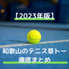  和歌山県周辺のテニス大会、草トー徹底まとめ【2025年版】