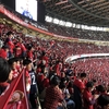 国立競技場で試合を観る