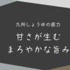 知る人ぞ知る名品も！九州の甘口醤油は本当にまずい？魅力・使い方・おすすめ銘柄まとめ