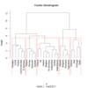 【R言語】階層的クラスタリング結果の可視化及び客観的なクラスタ数の決定方法について