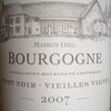 Bourgogne Pinot Noir Vieilles Vignes Maison Dieu Domaine Potel 2007