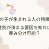 男の子が生まれる人の特徴！性別が決まる要因を知れば産み分け可能？