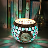 2014 New Design!hand-made rounded Glass mosaic candle holder for wedding/Christmas/party