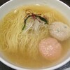 麺屋海神＠新宿　あら炊き塩らぁめん　へしこ焼きおにぎり付き