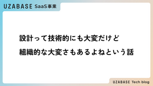 設計って技術的にも大変だけど組織的な大変さもあるよねという話