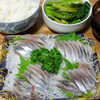 今日の食べ物　夕食に鰯の刺身