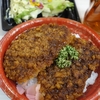 ソースカツ丼と海老とアボカドポティマカディッシュ