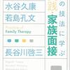 『匠の技法に学ぶ　実践・家族面接』。家族療法の３人のカウンセラーが三様のアプローチでケースを見る。動画もあっておもしろい。