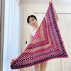 手編みの三角ショール（かぎ針）バレエ＆ヨガの羽織にも granny shawl