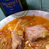 塩豚とキャベツとトマトの白ワイン煮込みを作りました！