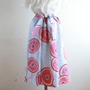 浴衣地　菊模様　リボンベルトのゴムスカート　Ｆサイズができました！