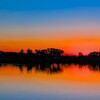 乙戸沼公園の夕陽（土浦市）（５）～つくば市とその周辺の風景写真案内（９６１）
