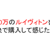 20万のルイヴィトンを即決購入して感じたこと