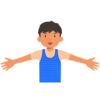 日焼け跡のフリーイラスト素材