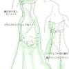 次のドレスのデザイン画