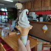 新潟市秋葉区　花夢里にいつ川根のたぬき小屋　たぬきソフトクリーム