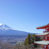 山梨県側からの富士山