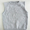ダイソーのメランジテイストで編むシンプルなセーター(4) 後身頃完成