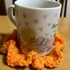 編みもの、失敗作だけど案外かわいいフリフリコースター