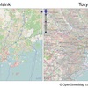 メルカトル図法での同一ズームで表示される領域と実際の同一スケールで表示される領域の比較サービス作りました