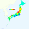 Rate of Deaths from Alzheimer's by Prefecture in Japan, 2015