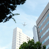都心上空を通って