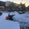 今シーズン初の除雪機です