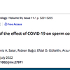 コロナ感染男性は精子濃度が低下する