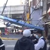 大阪市中央区久太郎町1丁目工事現場で高さ20ｍクレーン「重機が倒れた」停電