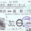 しなの鉄道　　「軽井沢・長野フリーきっぷ」