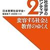 『変容する社会と教育のゆくえ』(教育社会学のフロンティア 2)。私ごときものにまで献本をいただき・・・さっそく読んだ井上論文「知の変容とアカデミズム　−　講座制・教養部・師弟関係」おもしろかった。