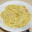 今日のランチ カルボナーラ