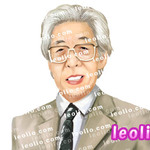 森毅　の　似顔絵イラスト。