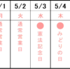 連休期間中の業務日程のご案内