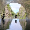 バンガローで朝を食べて「清津峡渓谷トンネル」に立ち寄りました