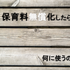 保育料無償化したら、何に使うの？ｗ