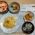 とうもろこし雑穀パスタ。カボチャ煮。